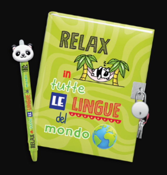 DIARIO SEGRETO CON LUCCHETTO E PENNA TINTA UNITA ZOO