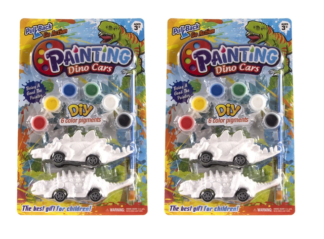 Kit de peinture créative Dino-Car : libérez le plaisir de la course imaginative !