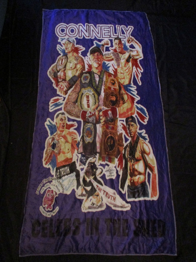 James 'The Truth' Connelly Bare Knuckle Boxer Picture PURPLE Blanket (Black Logo)(75cm x 150cm) 