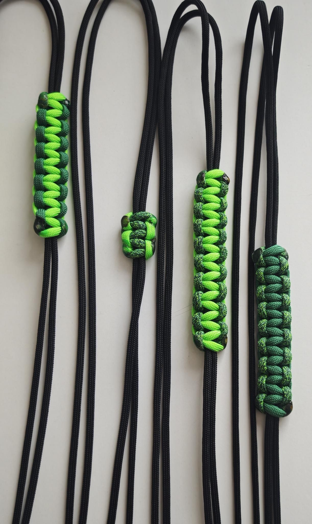 Bandoulière (verte) de téléphone RÉGLABLE en paracorde