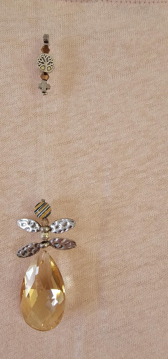 Attrape-soleil Libellule ambre – Création Vibratoire