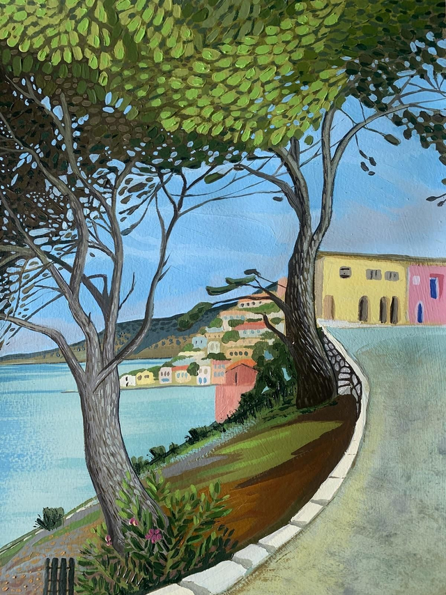 Fiskardo Kefalonia Greece - original painting 