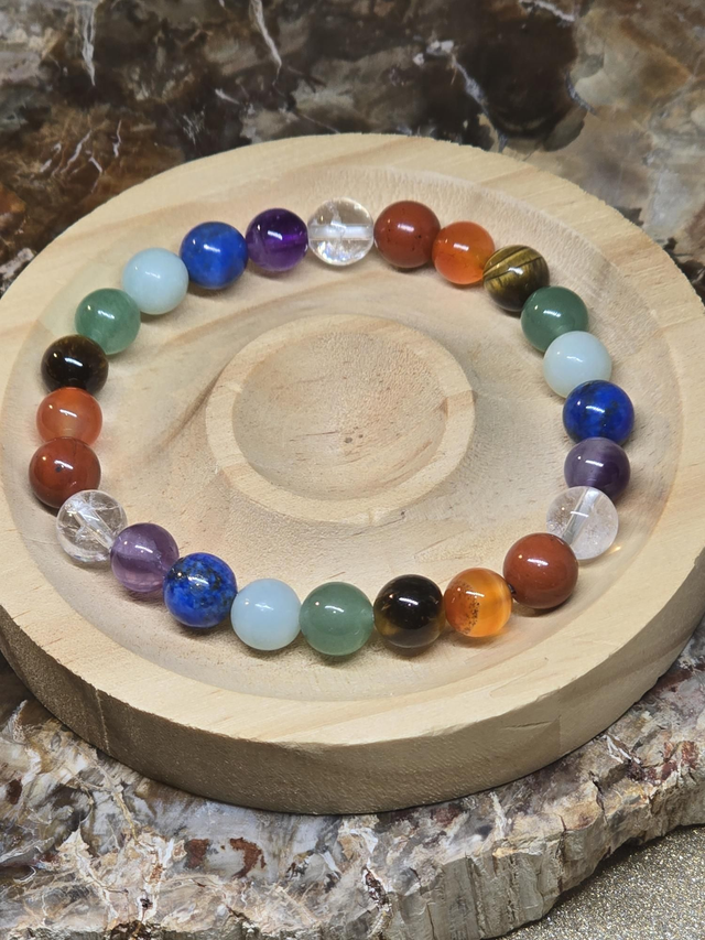 Bracelet 7 Chakras 0,8 cm