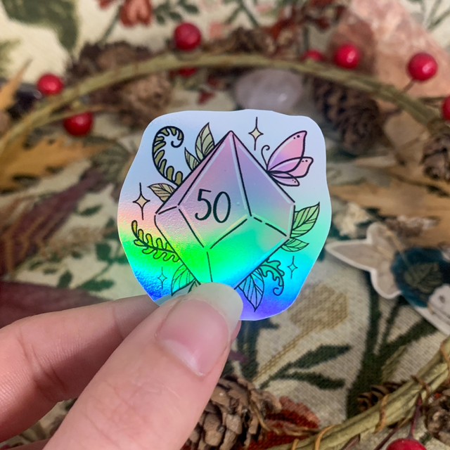 Sticker holographique - Fairy Roll - Dé 50