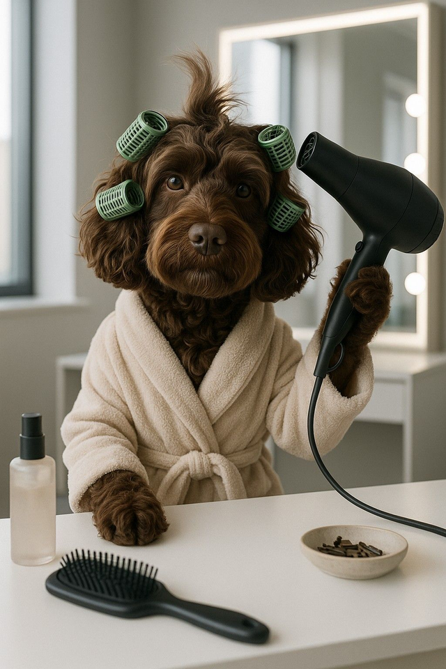 Cockapoo Pampered Pooch framed canvas