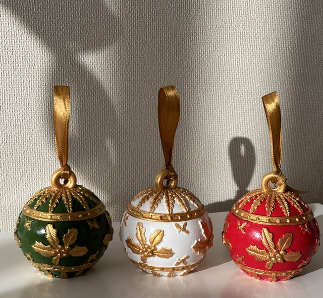 Set 3 bolitas navideñas