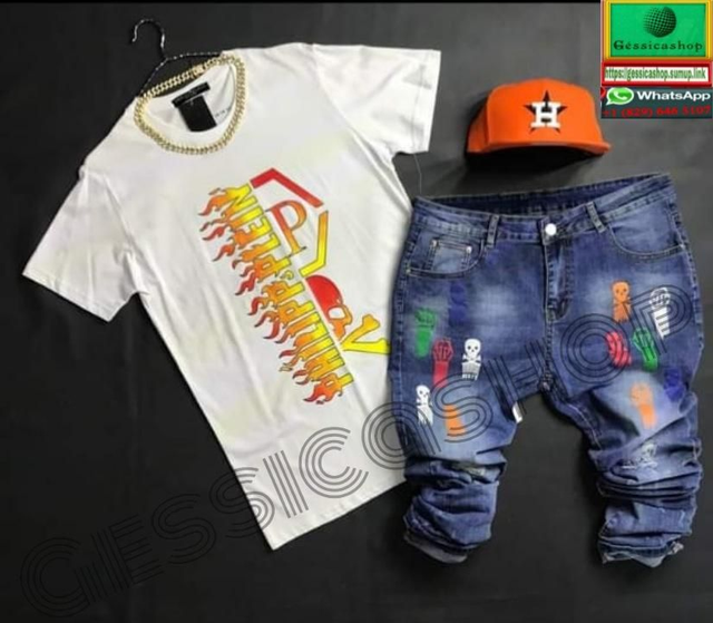 Jeans, T-shirt, Casquette
