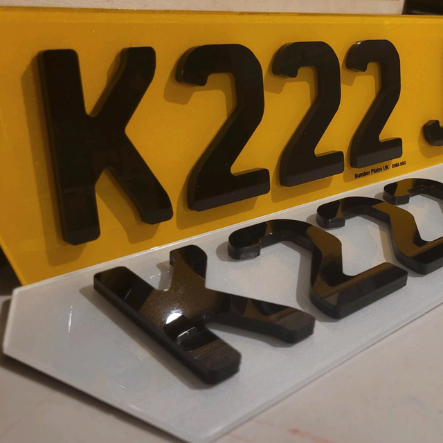 6mm Gloss Black 4D Laser Cut