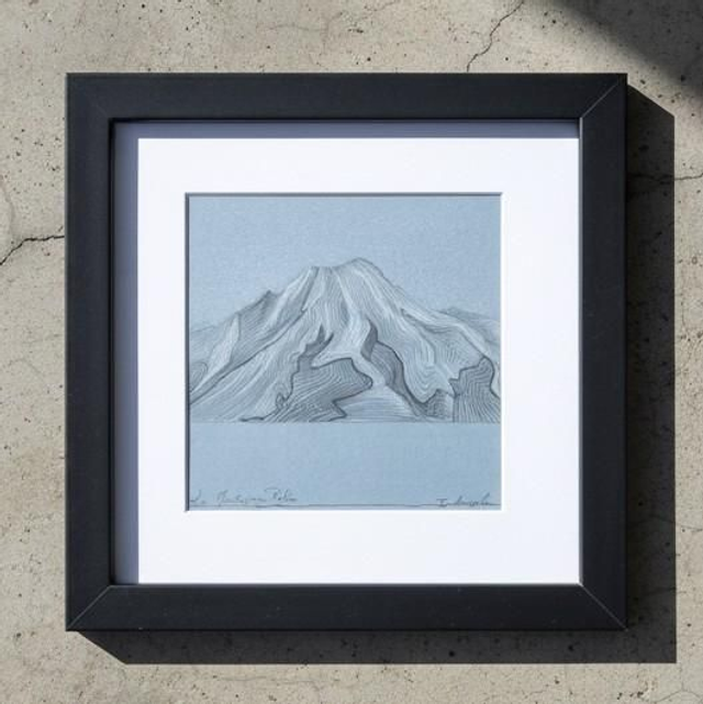 Encre - Montagne Pelée bleue