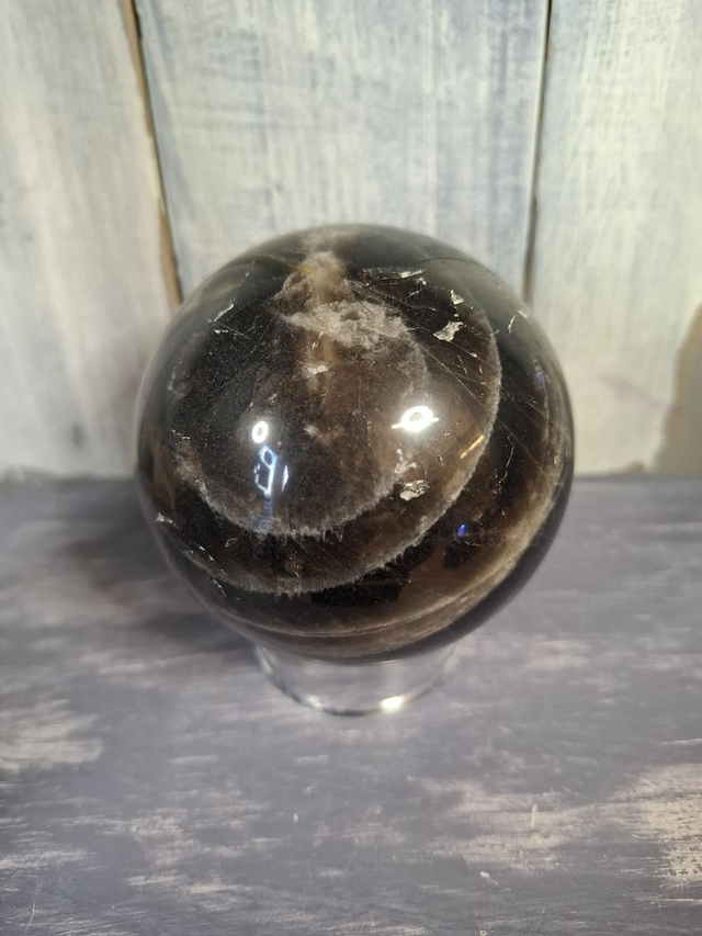 Black Rose Quartz Sphere 