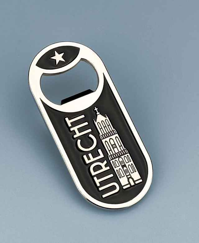 Opener magneet Utrecht met Dom zwart