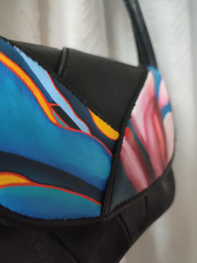 Tulipes abstraites. - Sac bandoulière