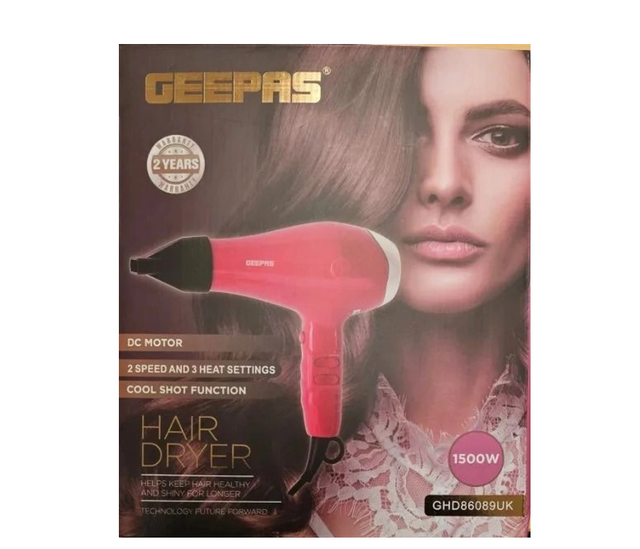 GEEPAS: HAIR DRYER 1500W (GHD86089UK)