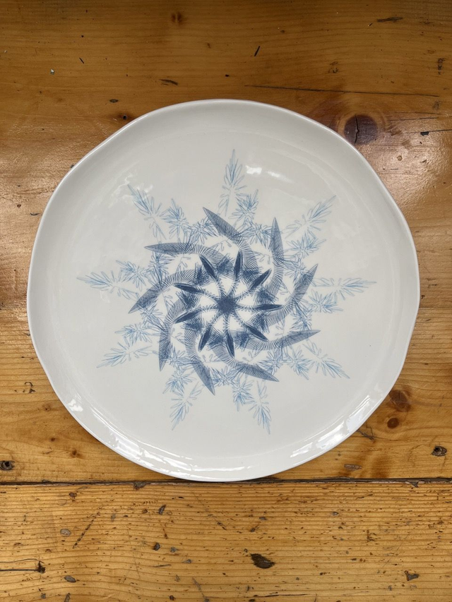 Teller Vulcano groß - Schneeflocke 2