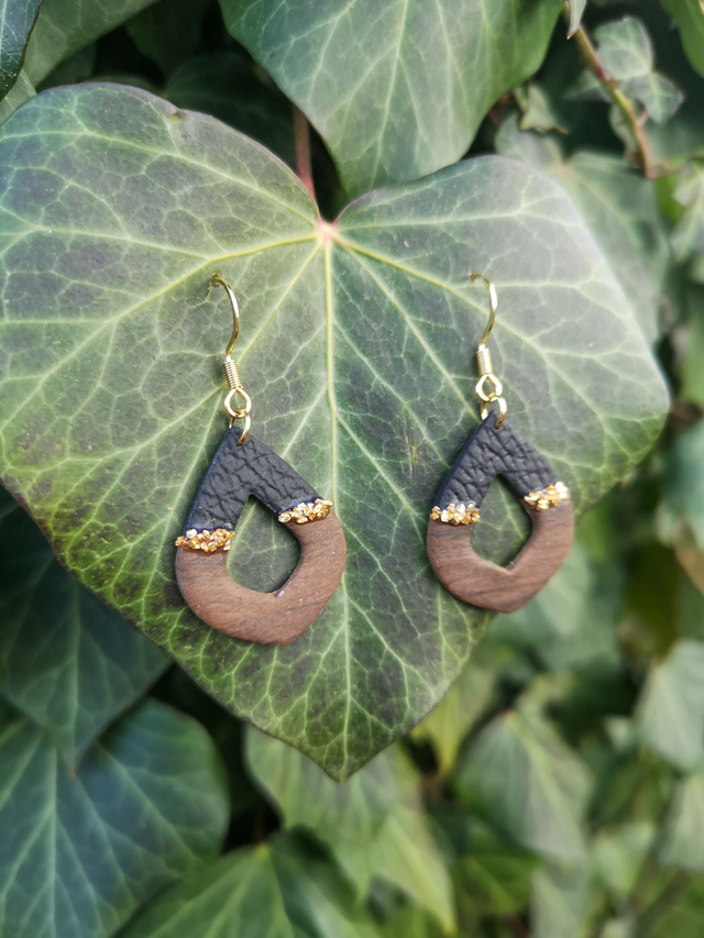 Collection Les Bois et Or - Boucles d&#039;oreilles May