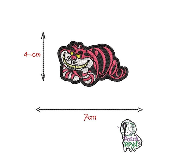 Chat Cheshire Alice au pays des merveilles écusson patch brodé différentes finitions