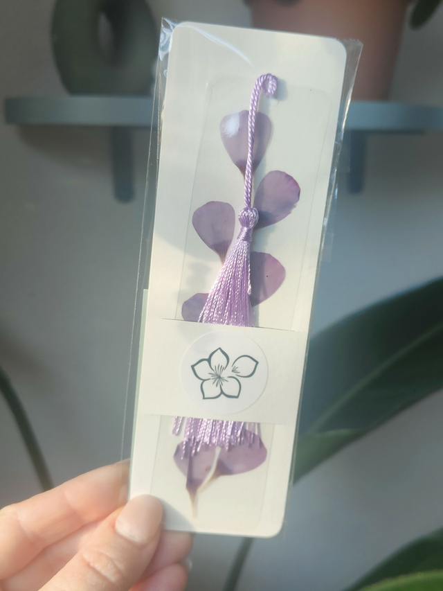 Marque page Lin violet