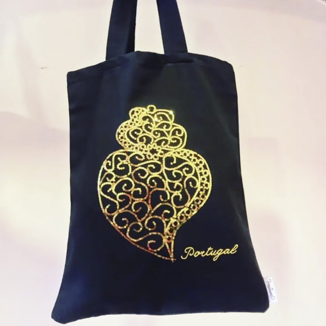 Saco ombro lantejoulas ouro