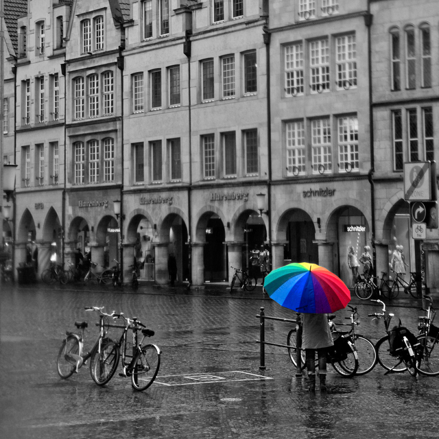 Regentag am Prinzipalmarkt