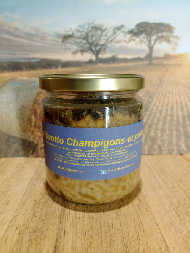 Le Risotto Champigons et poireaux