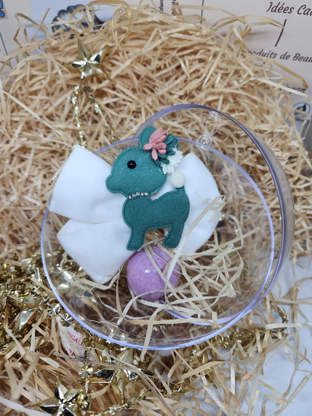 Boule " Pince faon & boule de bain "   PINCES À CHEVEUX  EN FEUTRINE 4