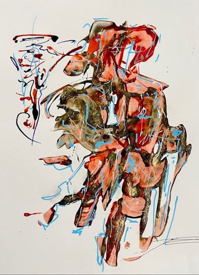 Oeuvre sur papier - Monsieur - 50x65cm