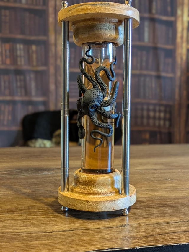 Sablier Tube pieuvre 1 min orange