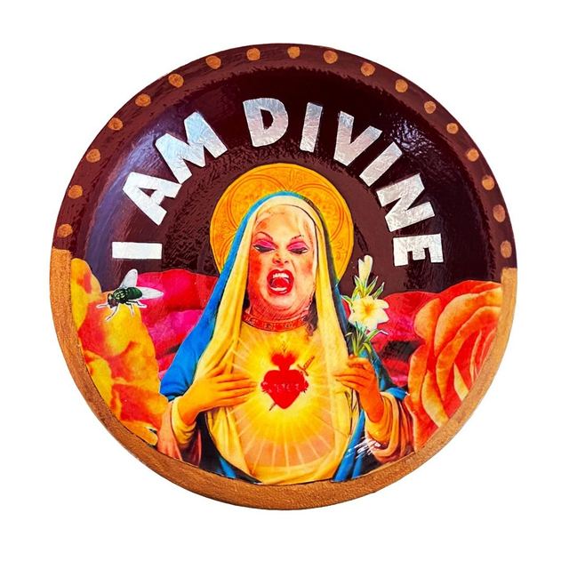 "I Am Divine" Maroon Upcycled Trinket Dish - House of Frisson