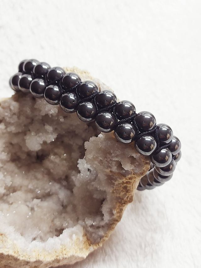 Bracelet double en hématite