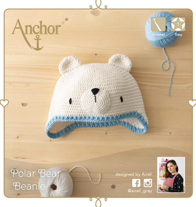 Crochet Kit: Beanie Hat: Polar Bear