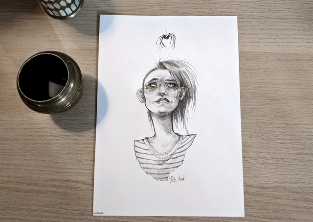 L&#039;araignée, Format A4, 21 x 29,7 cm