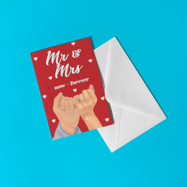 Mr &amp; Mrs Greeting Card -  (Light skin tone)