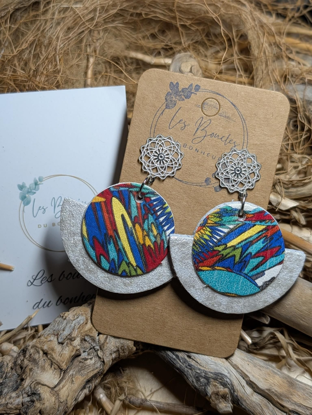 Boucles d'oreilles Dona multicolore do126