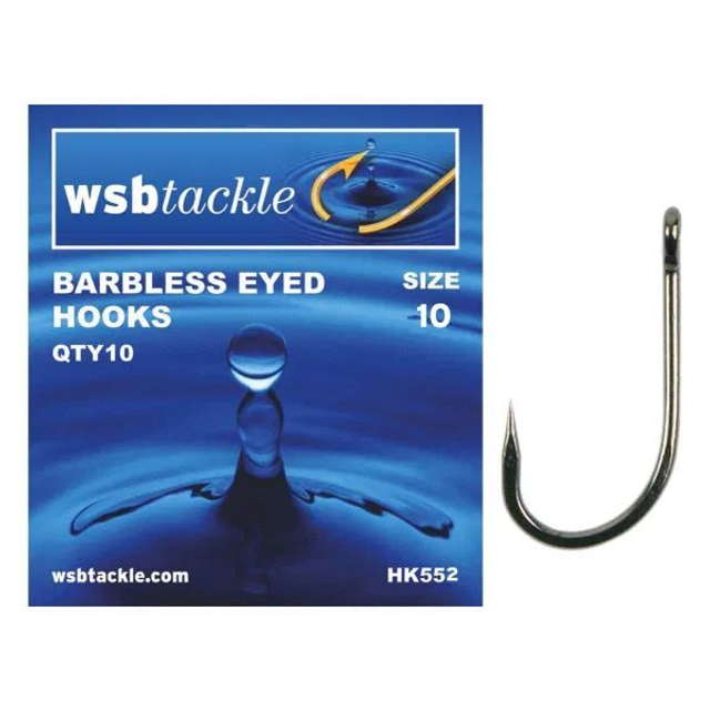 WSB BARBLESS EYED 10 (1 PK OF 10) HOOKS