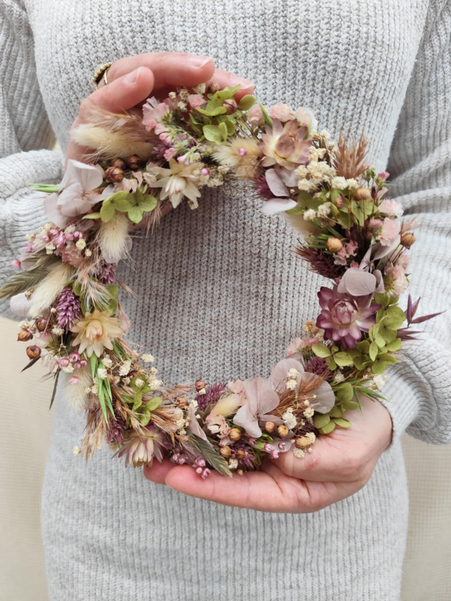 Couronne murale "Matcha & Rose"