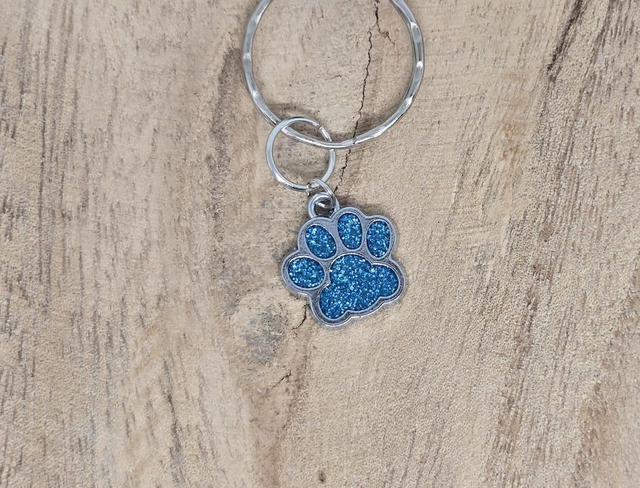 Collar Tag - Glitter Paw S -