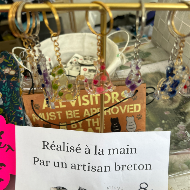 Porte clés résine fait main 