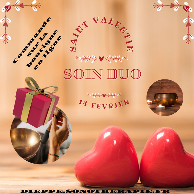 Bon cadeau Massage sonore et vibratoire aux bols tibétains Duo Saint Valentin