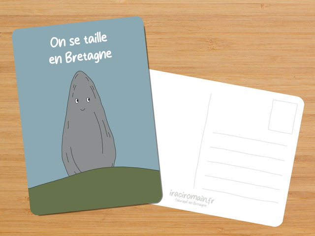 Carte postale " On se taille en Bretagne "