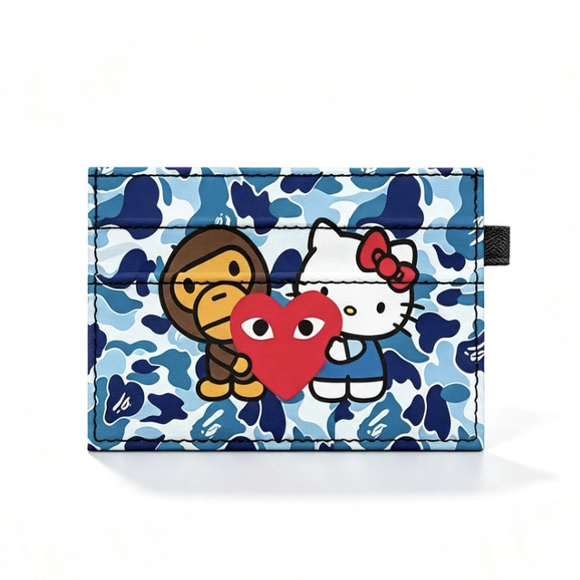 HK x BM x CDG Blue Camo Print Card Holder