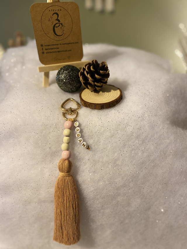 PORTE-CLÉS sac à mains « Maman » macramé 