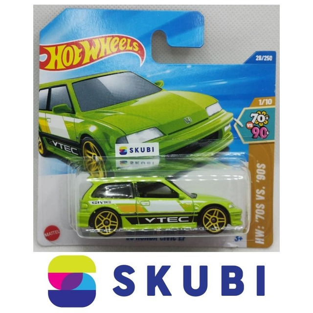 1990 Honda Civic EF Vtec HW: ´70S vs. ´90S 1/10 Hot Wheels 28/250