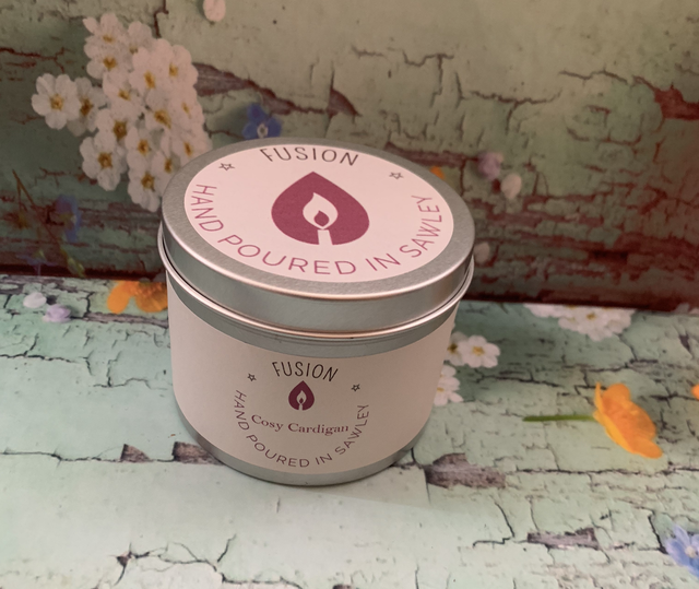 Candle in a tin - Cosy Cardigan 