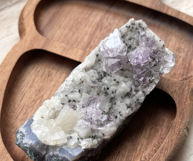 Raw Amethyst on Calcite Matrix
