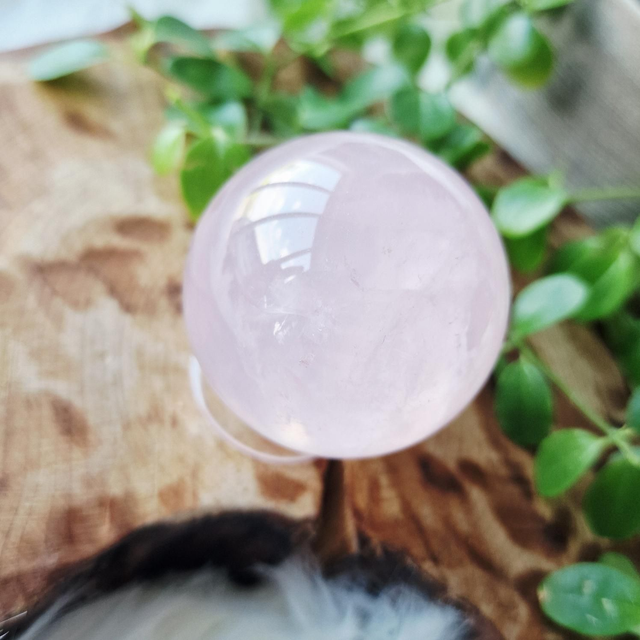 Rose quartz sphere 
