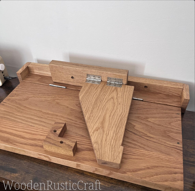 Handmade Solid Oak Folding Wall Desk