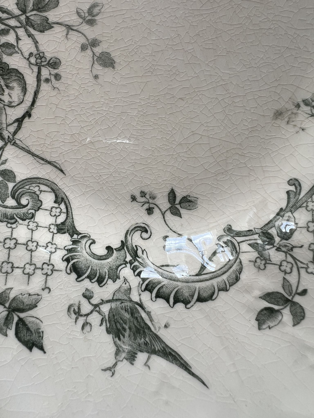 LAUZUN - Grand plat ovale modèle Lauzun signé Gien - Terre de Fer