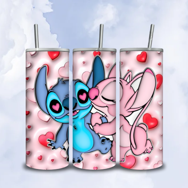 Tumbler 3D Stitch et Angel 