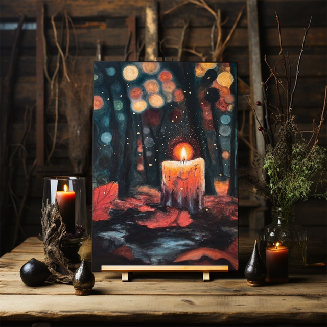Original Painting Forest Glow