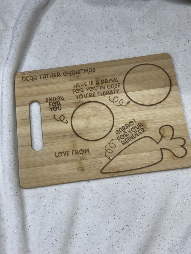 Father Christmas Chopping Board - Personalised